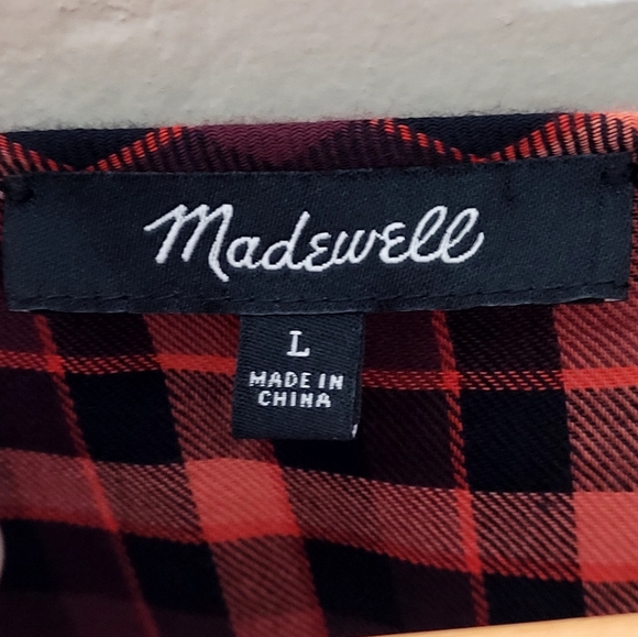 Madewell Plaid Ruffle Blouse - Picture 7 of 8